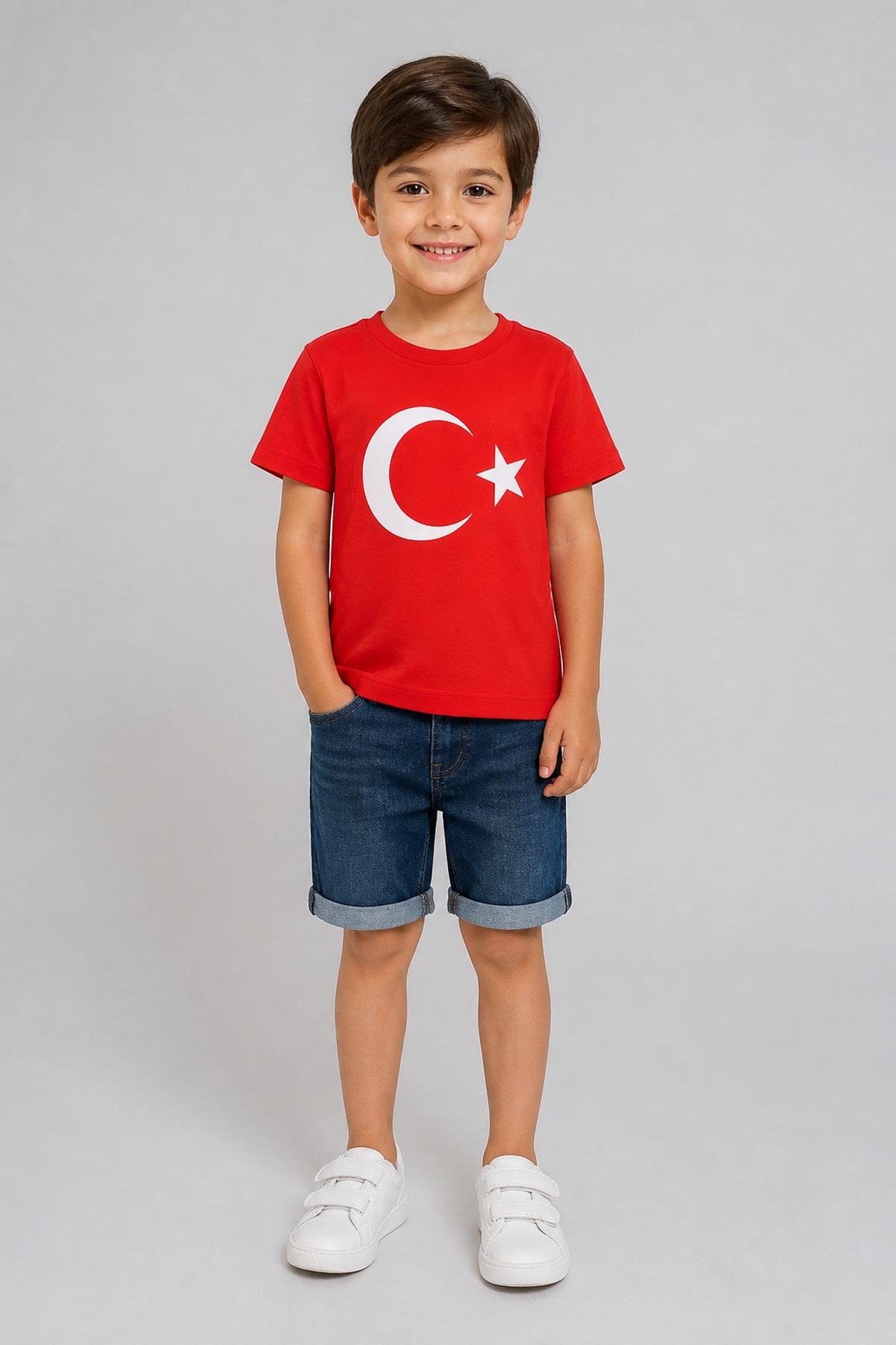 Ay Yıldız Tişort Kırmızı [Renk: Kırmızı]