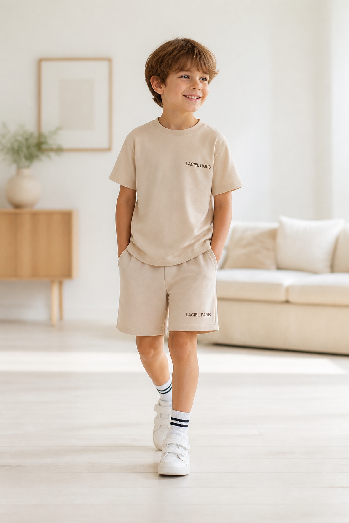 Bej Rengi Unisex Çocuk  Takım [Renk: Bej]